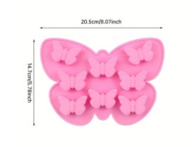 Molde silicona mariposa con 8 maripositas